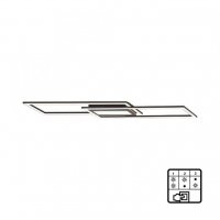 LEUCHTEN DIREKT is JUST LIGHT LED stropn� sv�tidlo 1000x17,9cm �ern� ploch� stm�vateln� vyp�na�em jednoduch� panel 3000K LD 14694-18