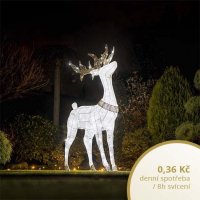 DecoLED LED sv�teln� jelen, 150 cm, 161 ledov� b�l�ch diod s Flash efektem