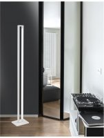 NOVA LUCE stojac� lampa LINE b�l� hlin�k a akryl nastaviteln� LED 27W 230V 3000K IP20 9117327