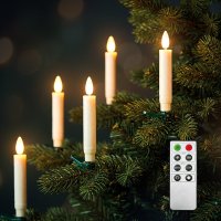 Solight sada LED sv��ek na v�no�n� stromek, 10x sv��ka, d�lkov� ovl�d�n�, �asova�, 1xAAA 1V312
