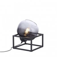 LEUCHTEN DIREKT is JUST LIGHT stoln� lampa 1 ramenn� �ern� kou�ov� sklo modern� do interi�ru LD 15423-18