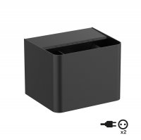 SLC venkovn� n�st�nn� LED sv�tidlo Shadow se z�suvkami 787lm 2700/3000/4000K stm�vateln� �ern� IP65