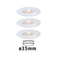 PAULMANN LED vestavn� sv�tidlo Nova mini nev�klopn� IP44 3x4W 2700K b�l� mat 230V 942.99
