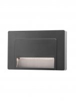 NOVA LUCE venkovn� n�st�nn� sv�tidlo LUTON tmav� �ed� ABS LED 1.2W 3000K IP65 100-220V v�. driveru 8403626