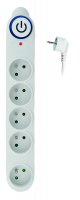 Solight přepěťová ochrana, 150J, 5 zásuvek, 3m, bílá PO57 Solight přepěťová ochrana, 150J, 5 zásuvek, 3m, bílá PO57