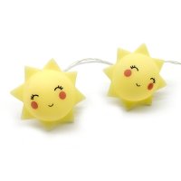 ACA Lighting "plastov� slun��ka", 10 LED dekora�n� �et�z na baterie (3xAA), tepl� b�l�, IP20, 135+30cm �ir� p��vodn� kabel FPSUN10WW2A