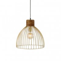 LEUCHTEN DIREKT is JUST LIGHT Závěsné svítidlo, mosaz, pr. 40cm, mangovníkové dřevo, industriální design, 11489-60 LEUCHTEN DIREKT is JUST LIGHT Závěsné svítidlo, mosaz, pr. 40cm, mangovníkové dřevo, industriální design, 11489-60