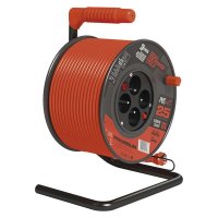 EMOS PVC kabel na bubnu s vyp�na�em � 4 z�suvky, 25m, 1,5mm2 1908042512