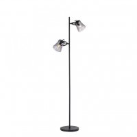LEUCHTEN DIREKT is JUST LIGHT 2 ramenn� stojac� lampa �ern� s no�n�m vyp�na�em v jednoduch�m designu LD 15285-18