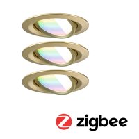 PAULMANN LED vestavn� sv�tidlo Nova Coin kruhov� 84mm 50� RGBW+ 3x6W 230V zlat� mat hlin�k