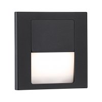 PAULMANN LED vestavné svítidlo do zdi Tsaro hranaté 80x36mm 1W 230V 2700K černá mat PAULMANN LED vestavné svítidlo do zdi Tsaro hranaté 80x36mm 1W 230V 2700K černá mat