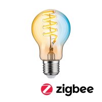 PAULMANN Filament 230V Smart Home Zigbee 3.0 LED ��rovka E27 7,5W m�niteln� b�l� stm�vateln� zlat�