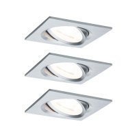 PAULMANN Vestavn� sv�tidlo LED Nova hranat� 3x6,5W hlin�k brou�en� v�klopn� 3-krokov�-stm�vateln� 934.92 P 93492