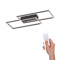 LEUCHTEN DIREKT is JUST LIGHT LED stropn� sv�tidlo hranat� v �ern� s nastavitelou barvou sv�tla a funkc� stm�v�n� 2700-5000K