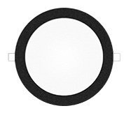 Mivvy LED podhledové svítidlo SLIM VOLCANO BLACK 240 mm 17W/3000K SLM243KB Mivvy LED podhledové svítidlo SLIM VOLCANO BLACK 240 mm 17W/3000K SLM243KB